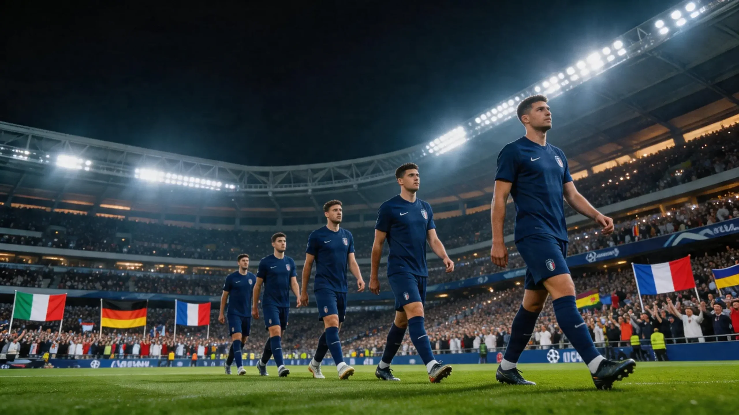 Serie A joukkue pelaamassa eurooppaottelussa