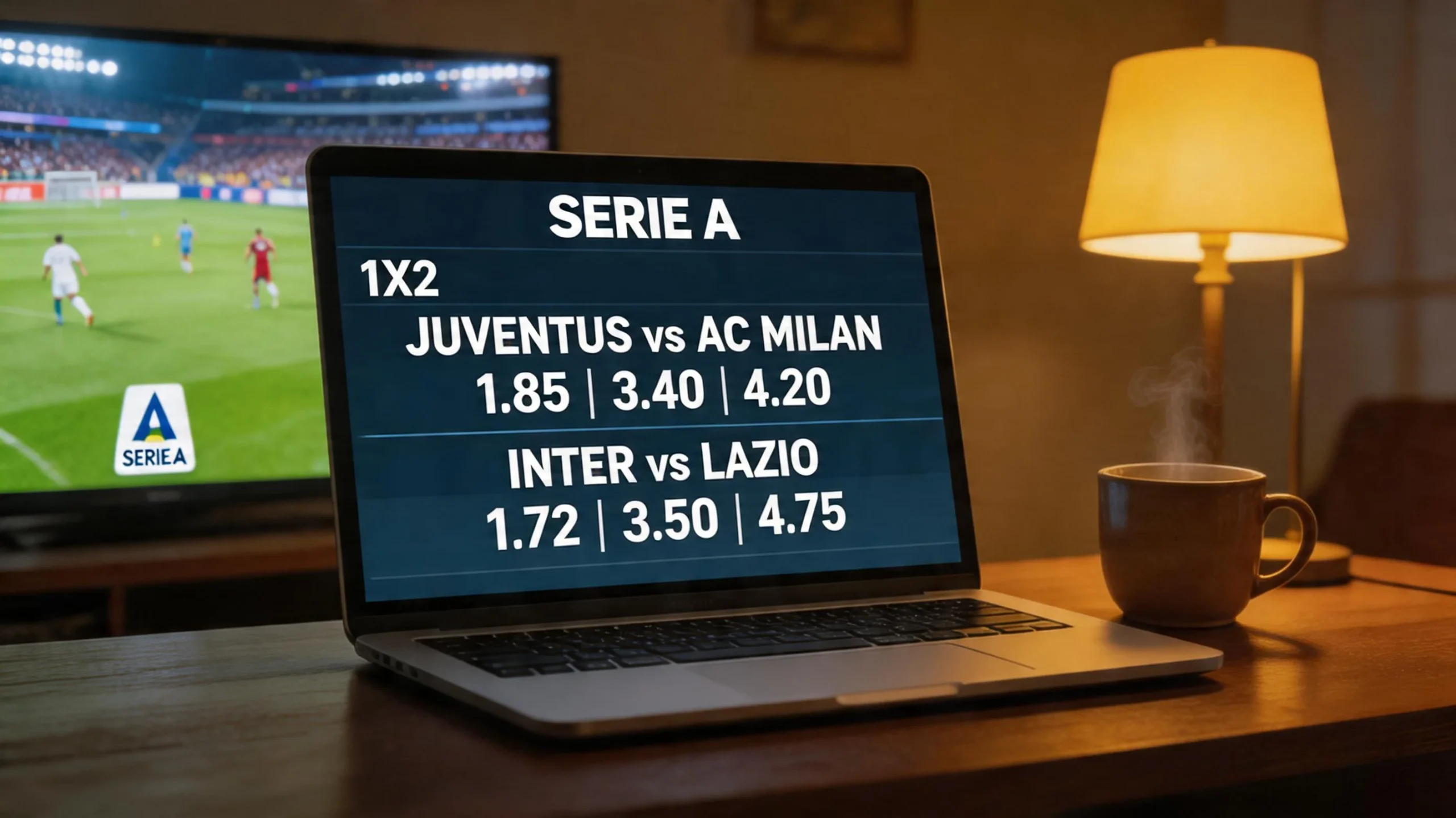 Serie A jalkapallo-ottelun kertoimet ja vedonlyönti